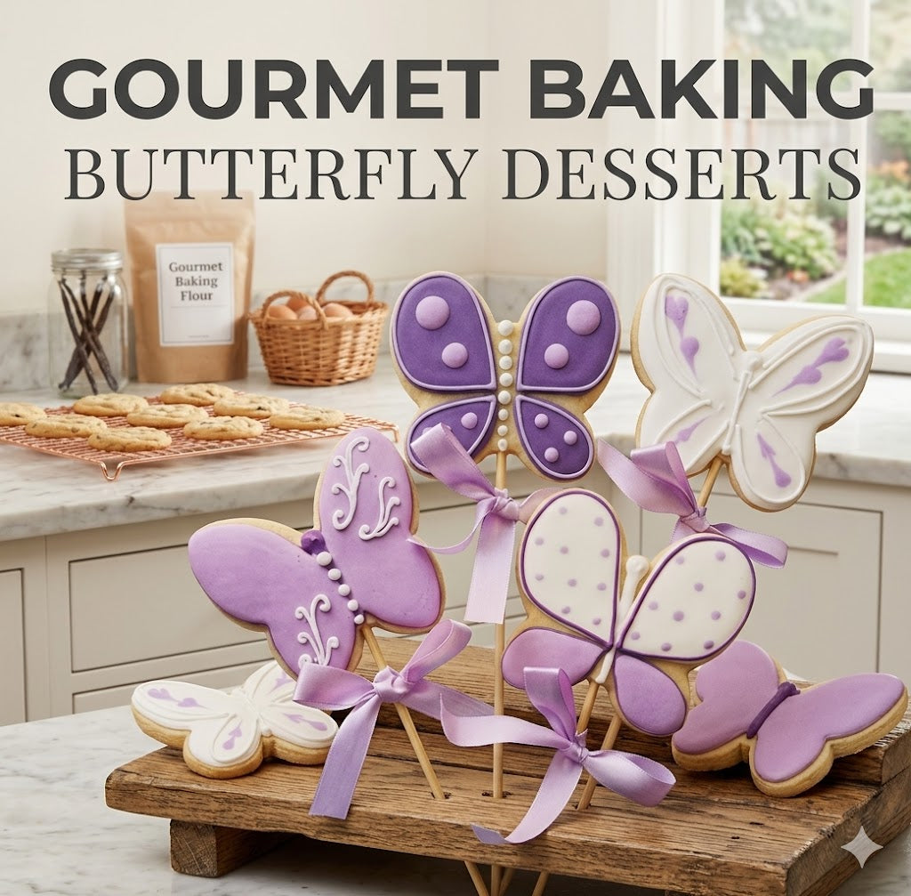 5-Piece Butterfly Cookie Cutter Set โ Stainless Steel Baking Molds for Cookies, Fondant, Pastry & Cake Decorating